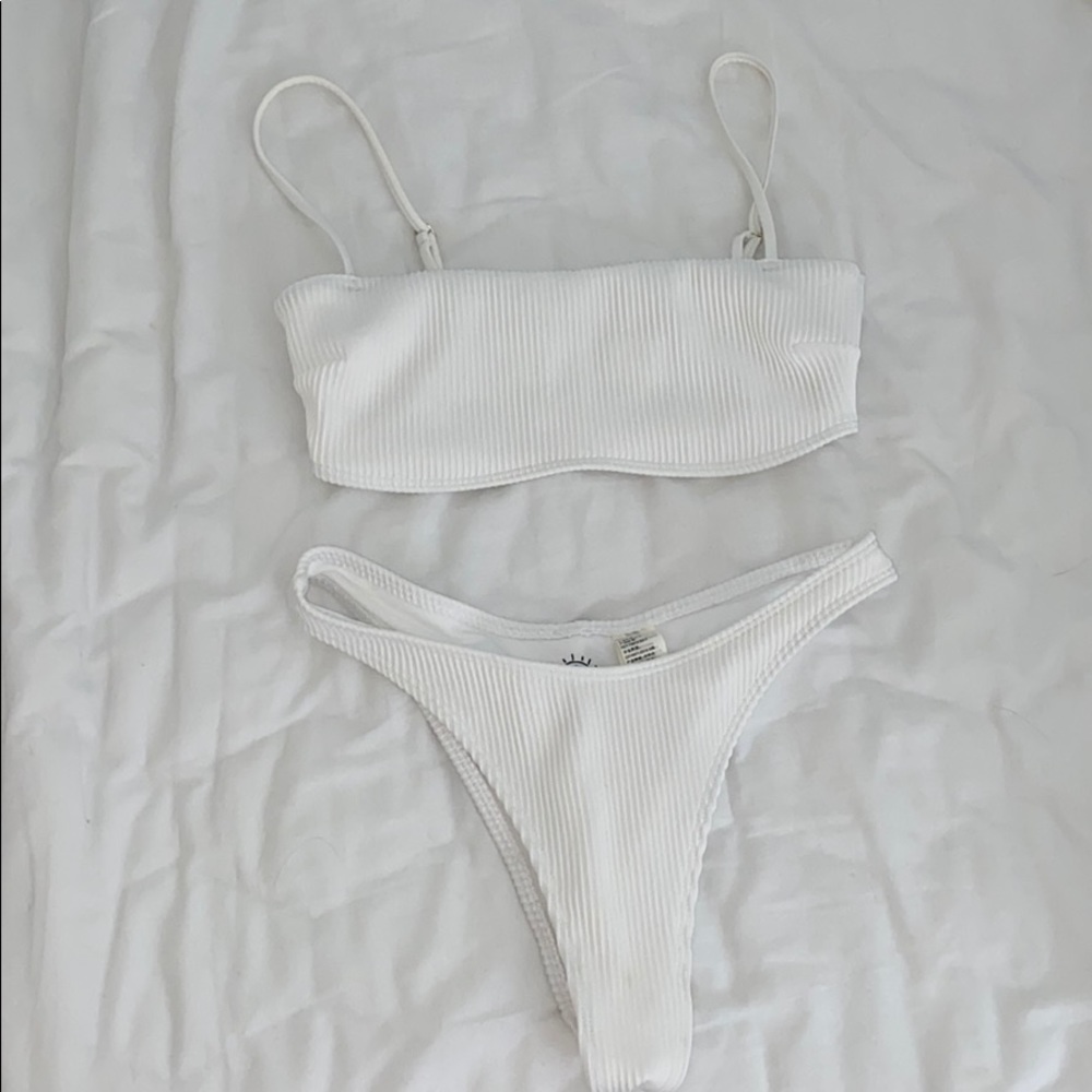 white cheeky bikini
